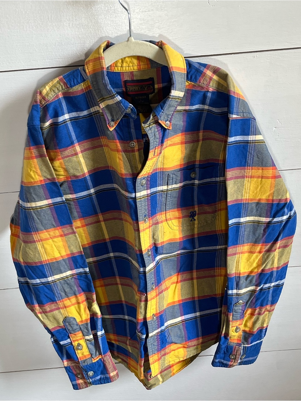 Twenty X Plaid Button-Down Shirt - Blue & Yellow